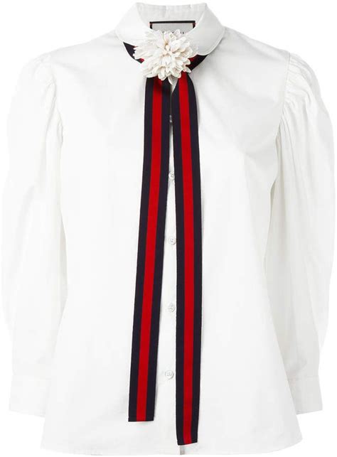 gucci blouse with bow at the baie|gucci's resort 25 looks.